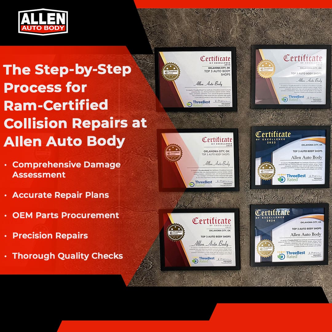 The Step-by-step process for Ram-Certified Collision Repairs at Allen Auto Body